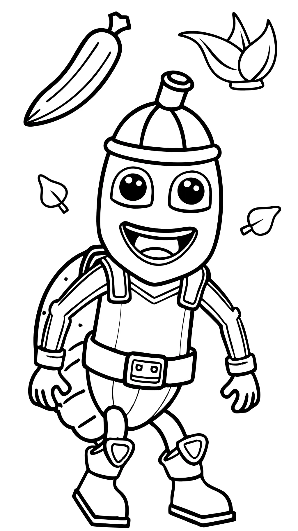 page de coloriage de Peel Fortnite